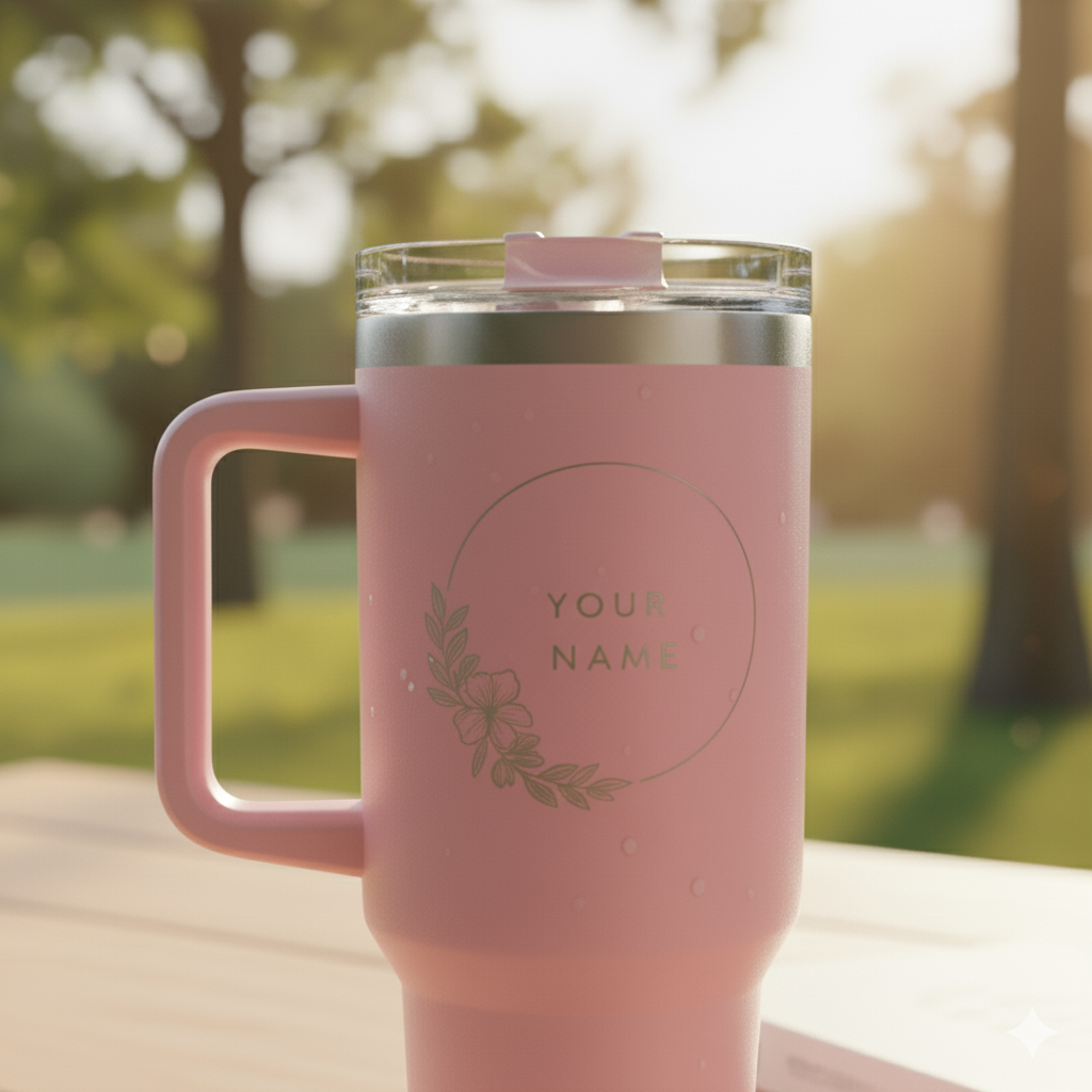 Customized Floral Printed Tumbler