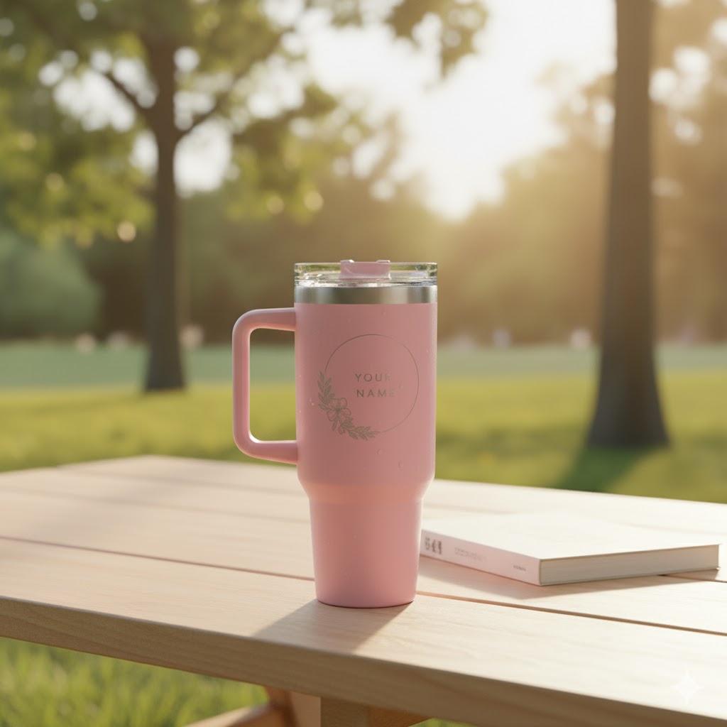 Customized Floral Printed Tumbler